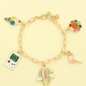 90's Nostalgia Theme Charm Bracelet